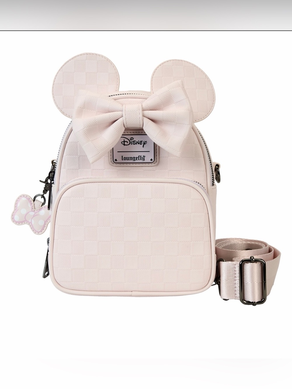 Loungefly Minnie Mouse Checkered Convertible Backpack & Crossbody Bag